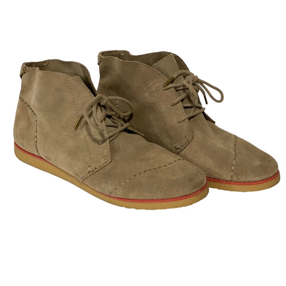 TOMS Mateo Chukka Suede Boots Desert Taupe 8.5